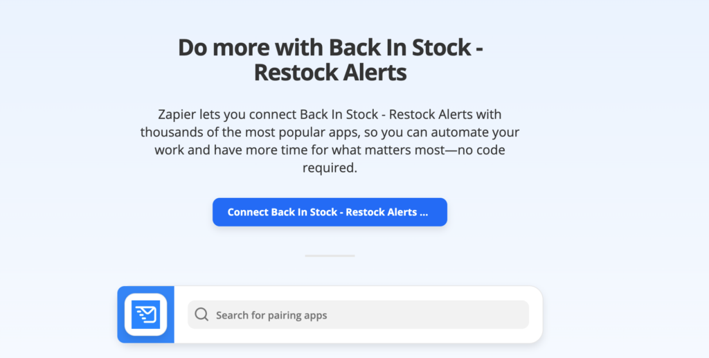 zapier ideas for restocking alert