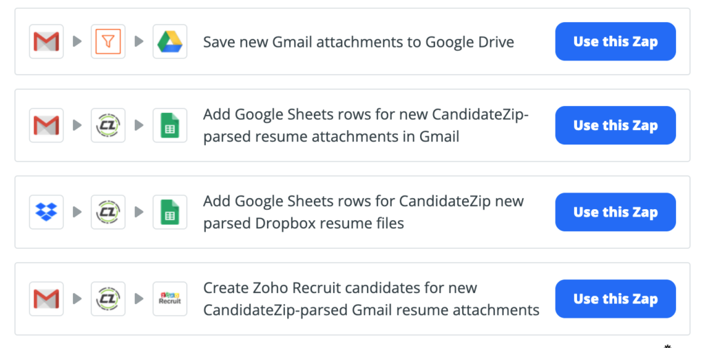 zapier ideas to manage job applications