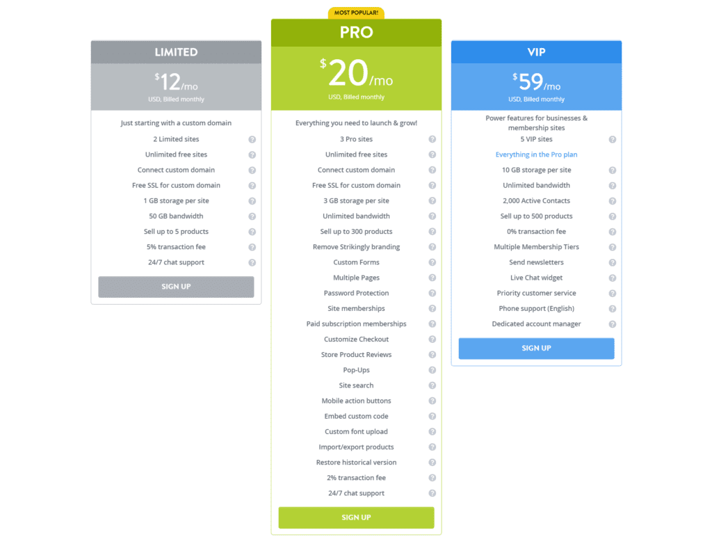 strikingly-pricing-plan