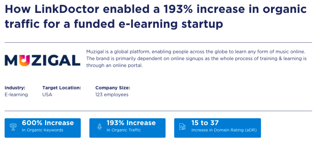 linkdoctor case study muzigal