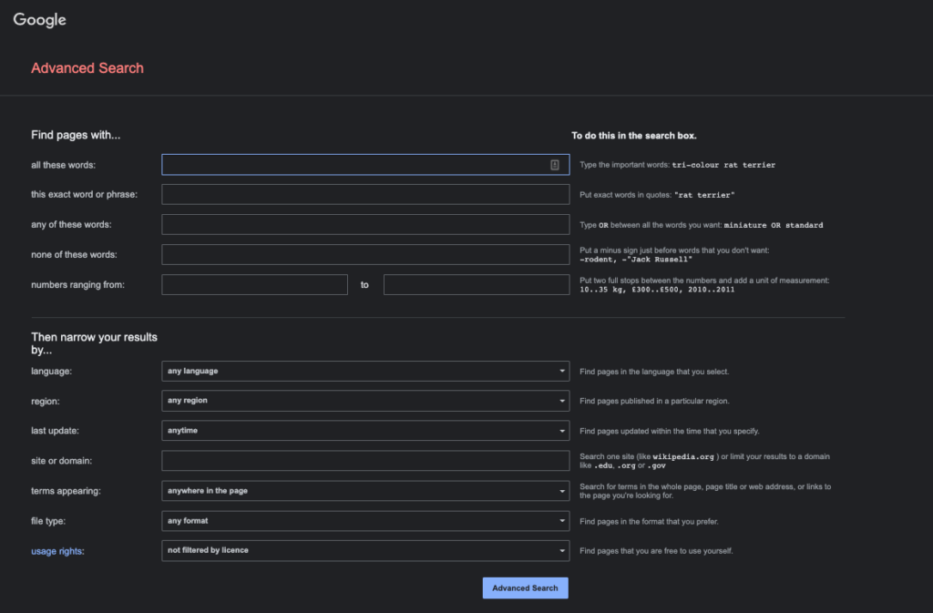 google-advanced-search
