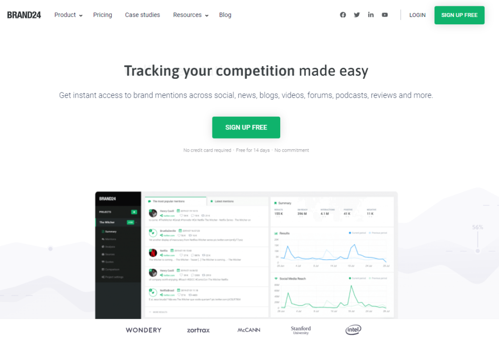 brand24 tracking tool