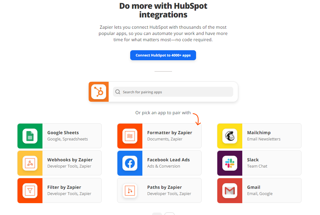 zapier and hubspot