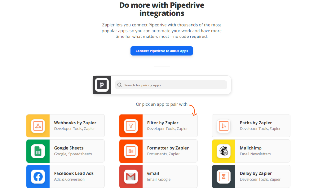 zapier and pipedrive